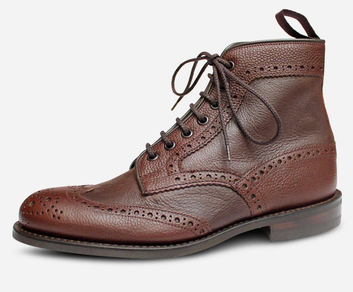 Trickers Brown Two Tone Deerskin Boots with Dainite Sole