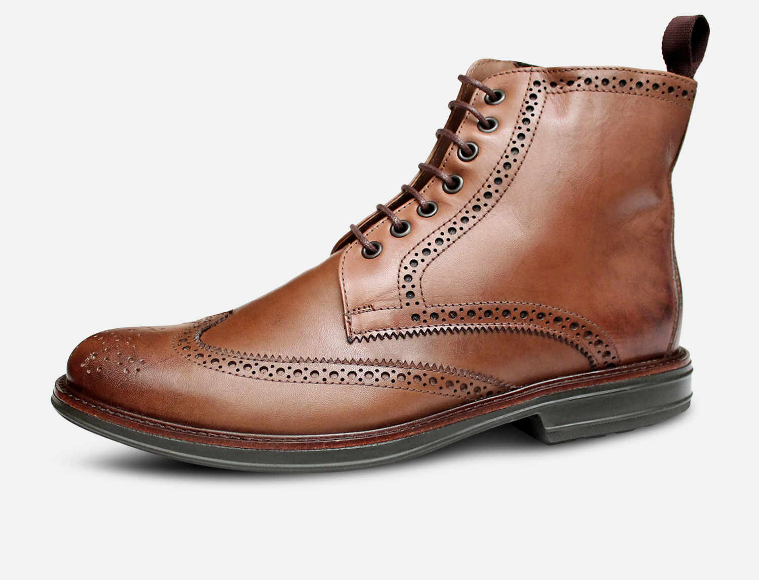 Anatomic Coffee Brown Country Lace Up Comfort Boots