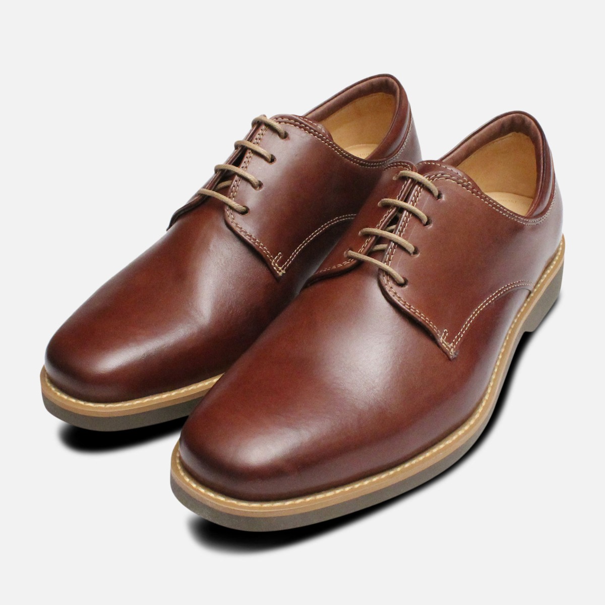 Anatomic & Co Plain Brown Lace Up Shoes display picture 1