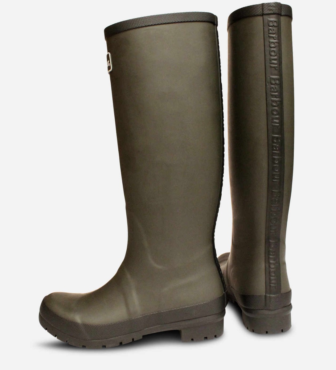 Barbour Abbey Waterproof Walking Welly Boot in Olive Green