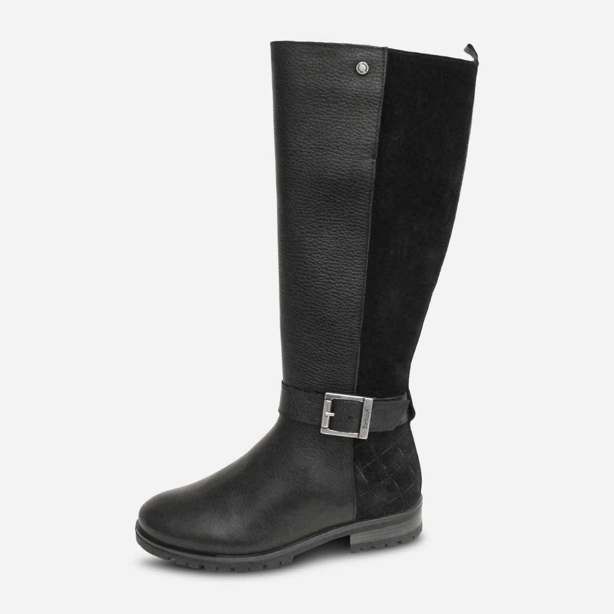 Barbour Designer Knee High Zip Boots in Black