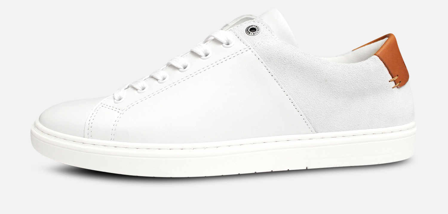 Luxury Barbour Ariel 2 Trainers in White Leather