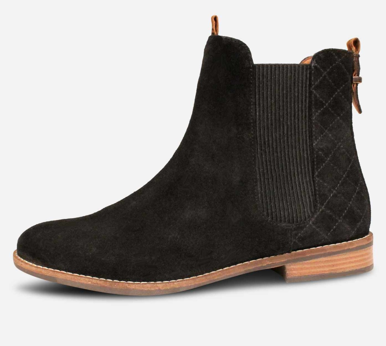 Barbour Badminton II Ankle Chelsea Boot in Black Suede