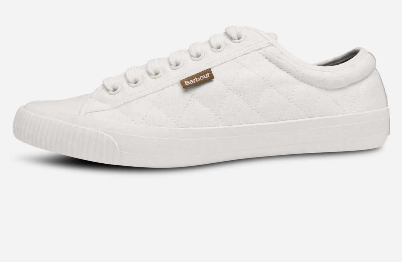Barbour Centurion II Quilted Canvas Shoes in White