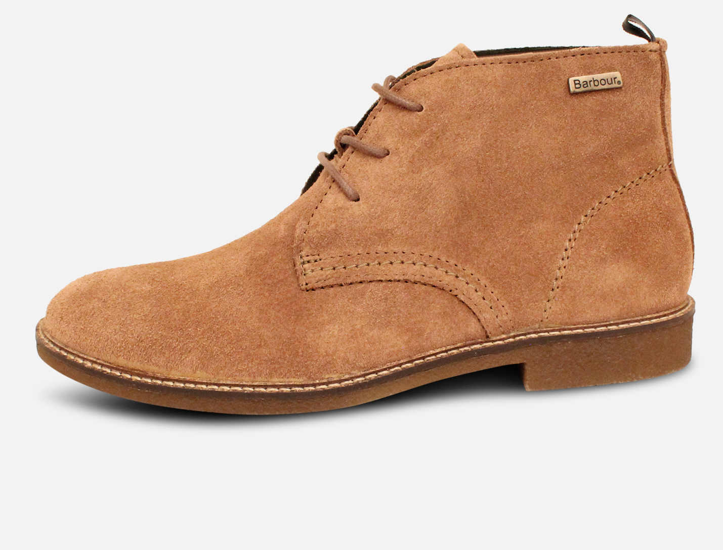 Barbour Light Brown Suede Lace Up Desert Boots