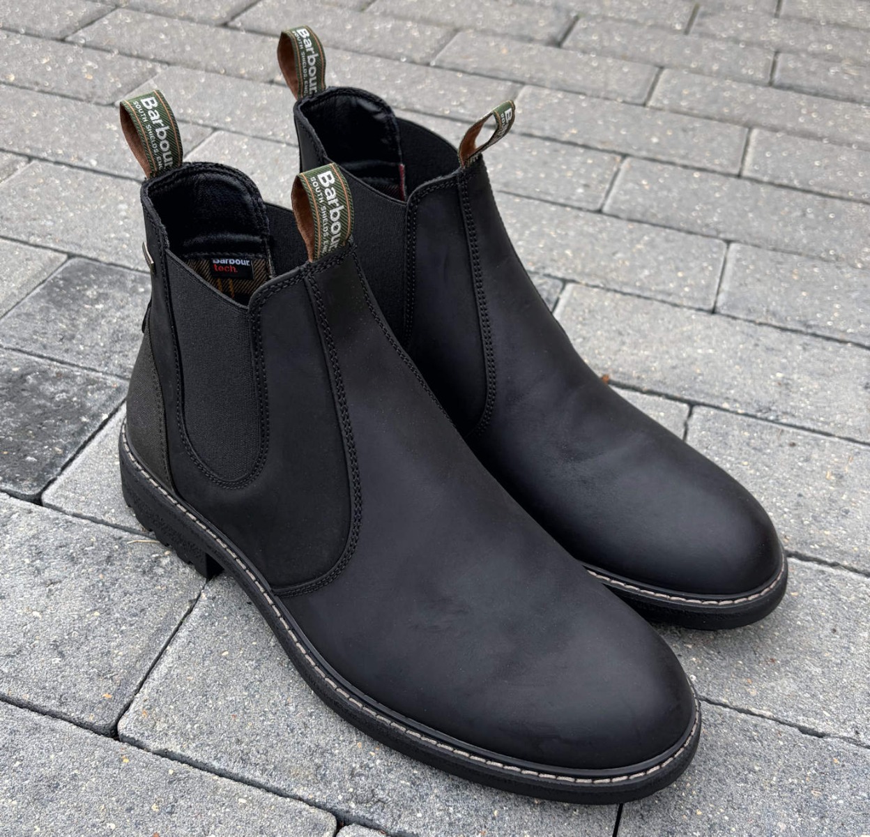 Barbour All Black Waxy Waterproof Mens Chelsea Boots