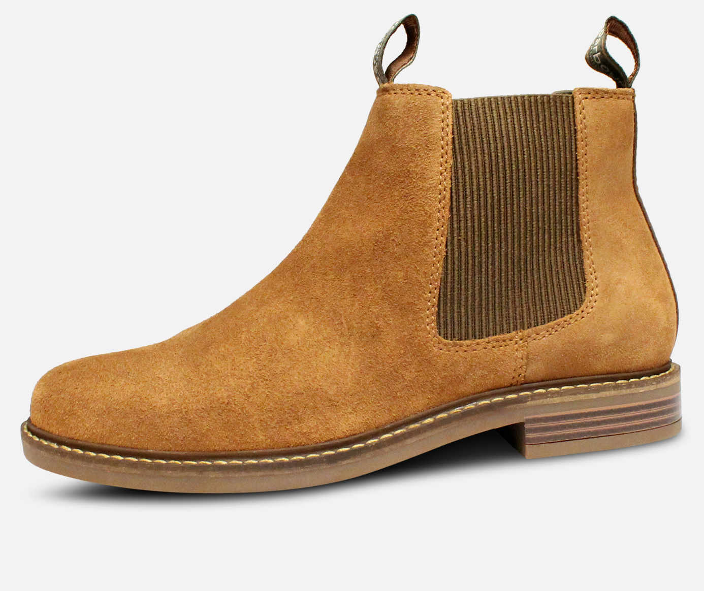 Barbour Ginger Suede Farsley Olive Chelsea Boots