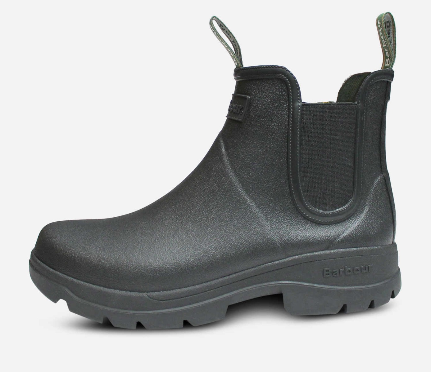 Barbour Mens Black Rubber Fury Wellington Chelsea Boots