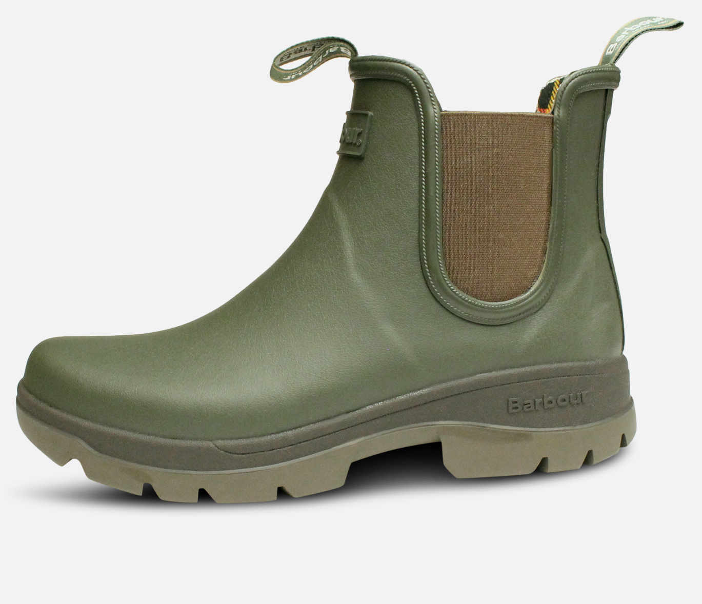 Barbour Fury Olive Green Chelsea Wellington Boots
