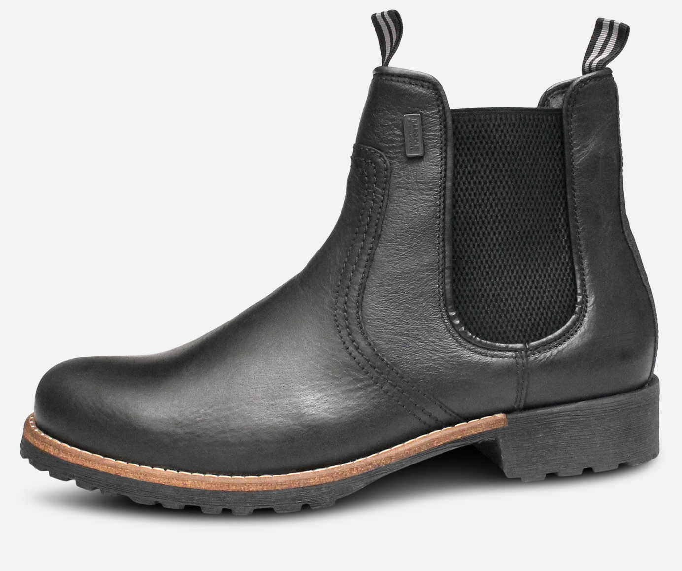 Barbour International Designer Black Fargo Chelsea Boots