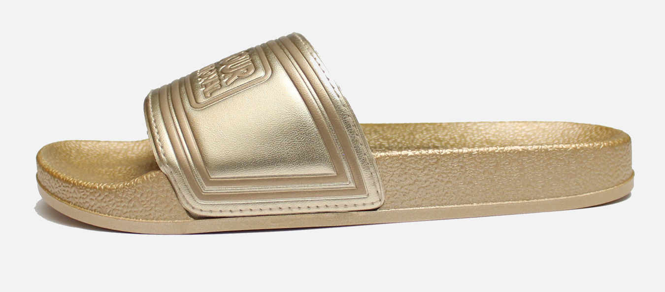 Barbour International Sandals Gold Jelly Sliders