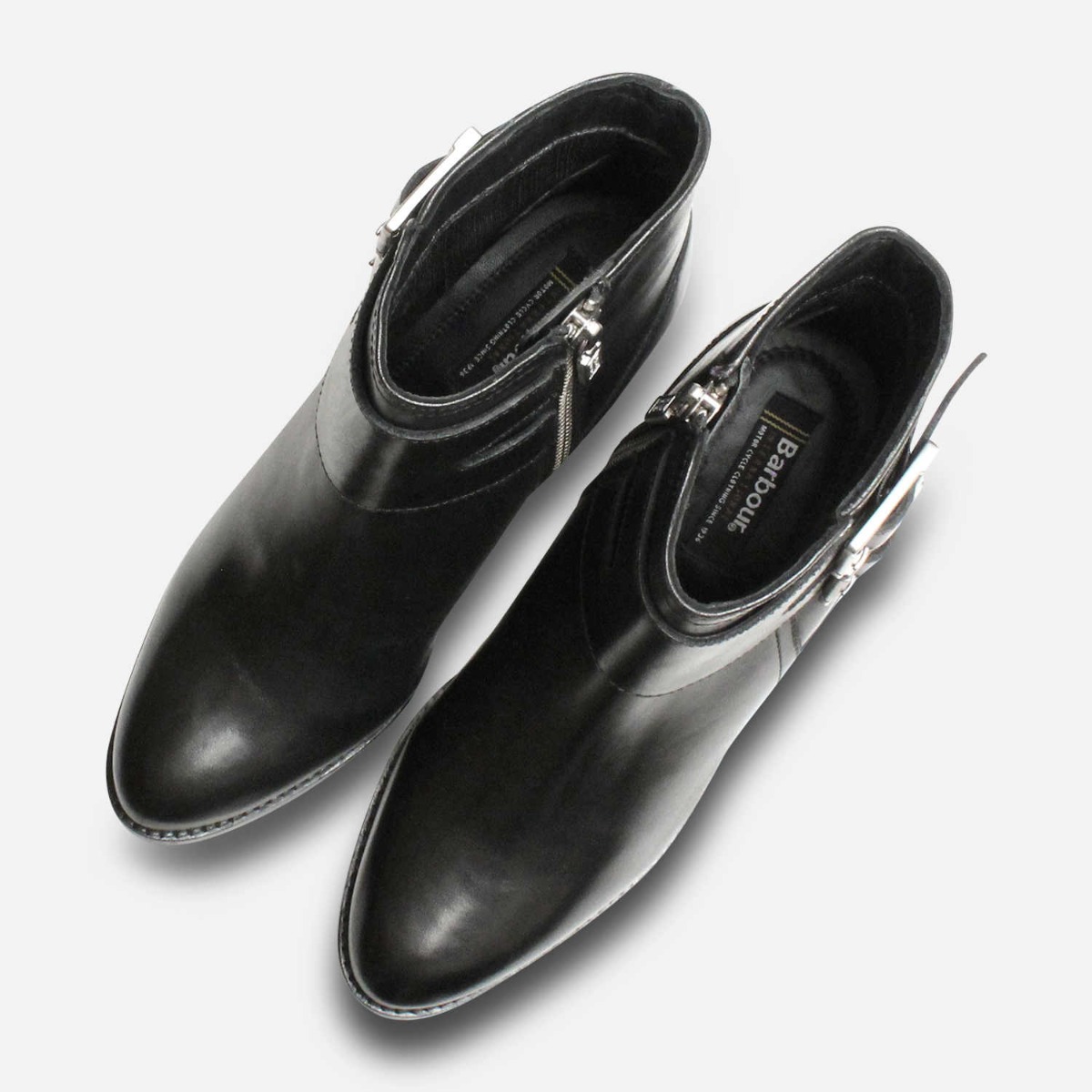 Barbour International Premium Inglewood 2 Black Buckle Boots