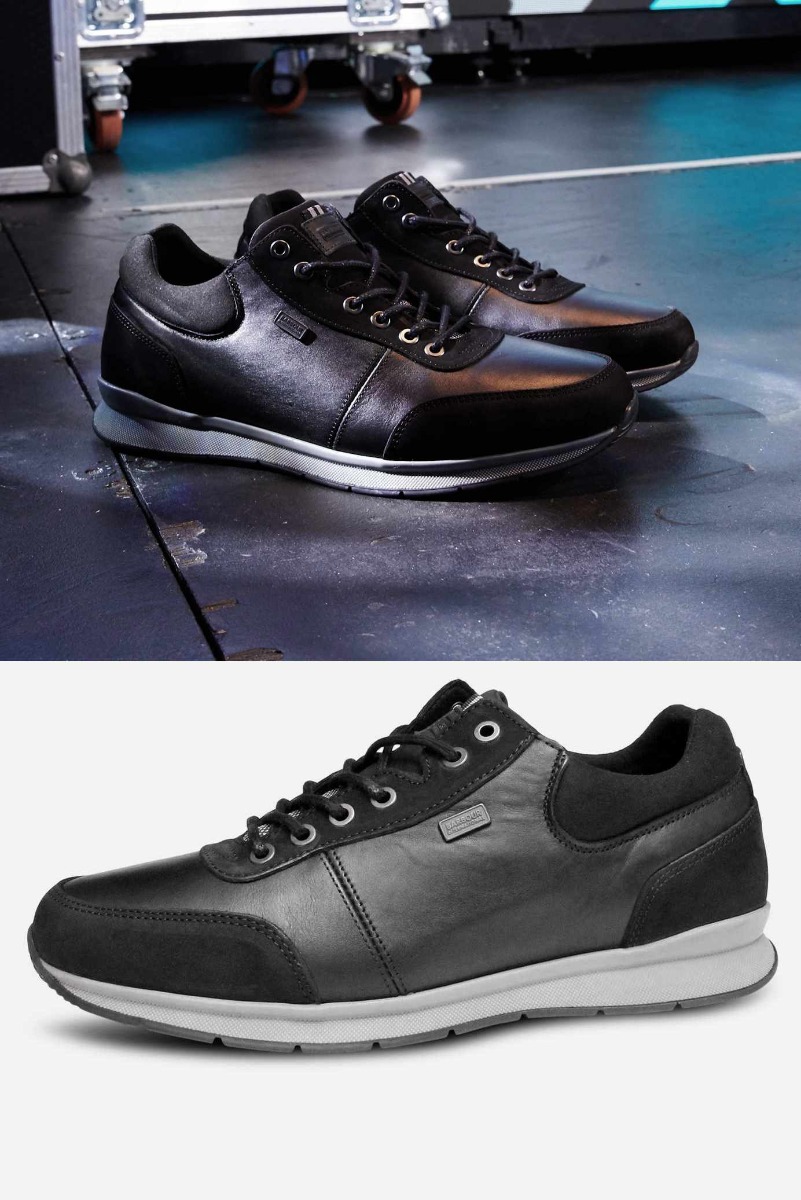 Barbour International Matt Black Designer Training Shoes