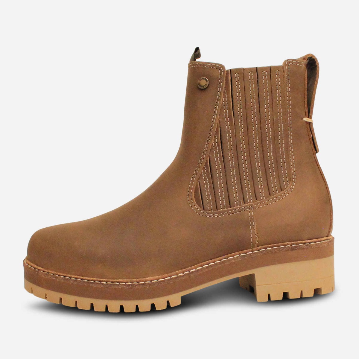 Barbour Designer Warm Lined Chelsea Boots in Waxy Tan