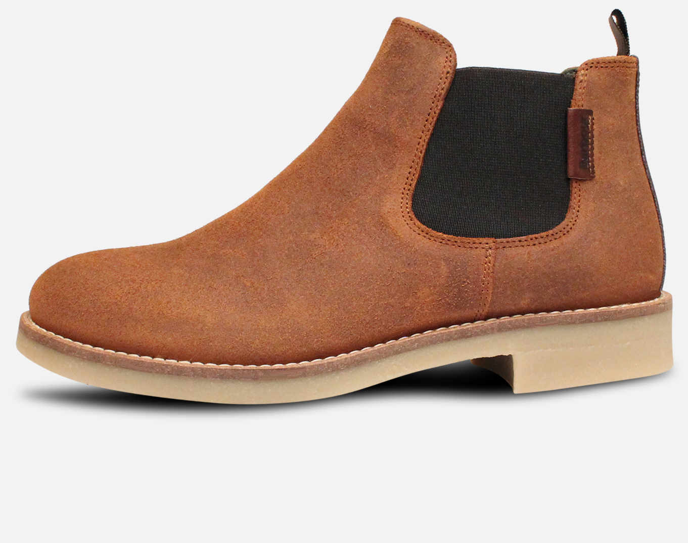 Barbour Round Toe Designer Waxy Nubuck Chelsea Boots