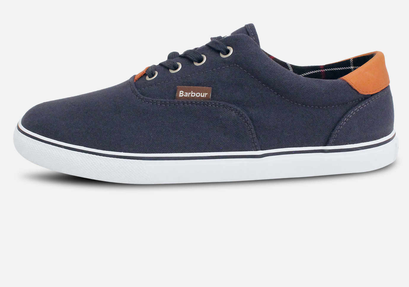 Barbour Designer Canvas Training Shoe in Navy Blue