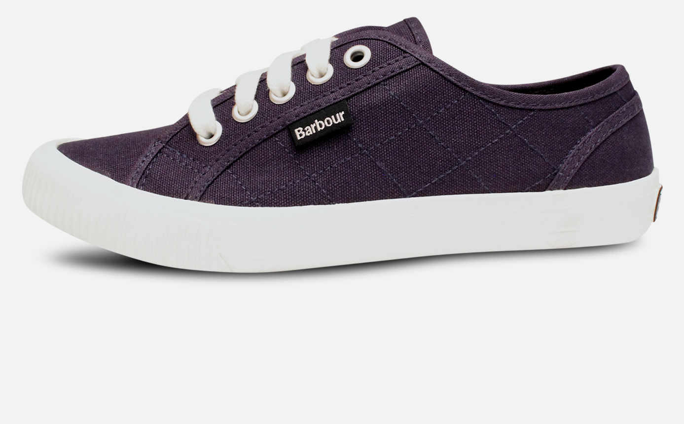 Barbour Womens Luna II Trainer Shoes in Dark Navy Blue