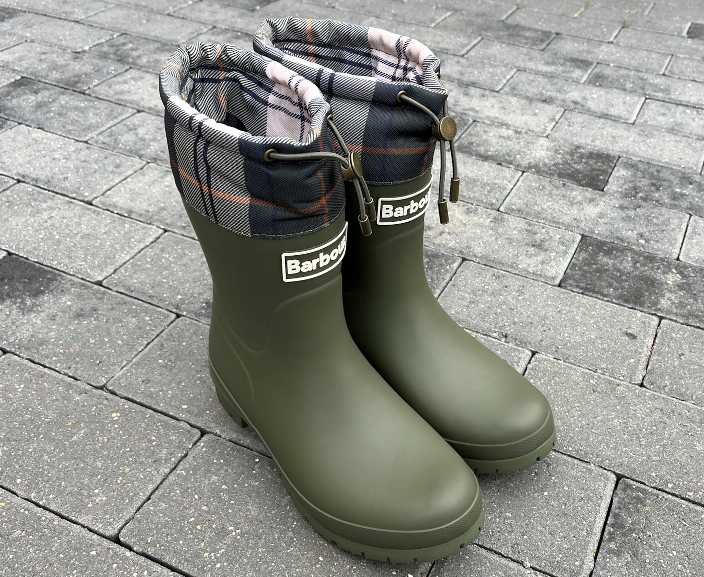 Barbour Warm Lined Olive Green Mowbray Waterproof Welly