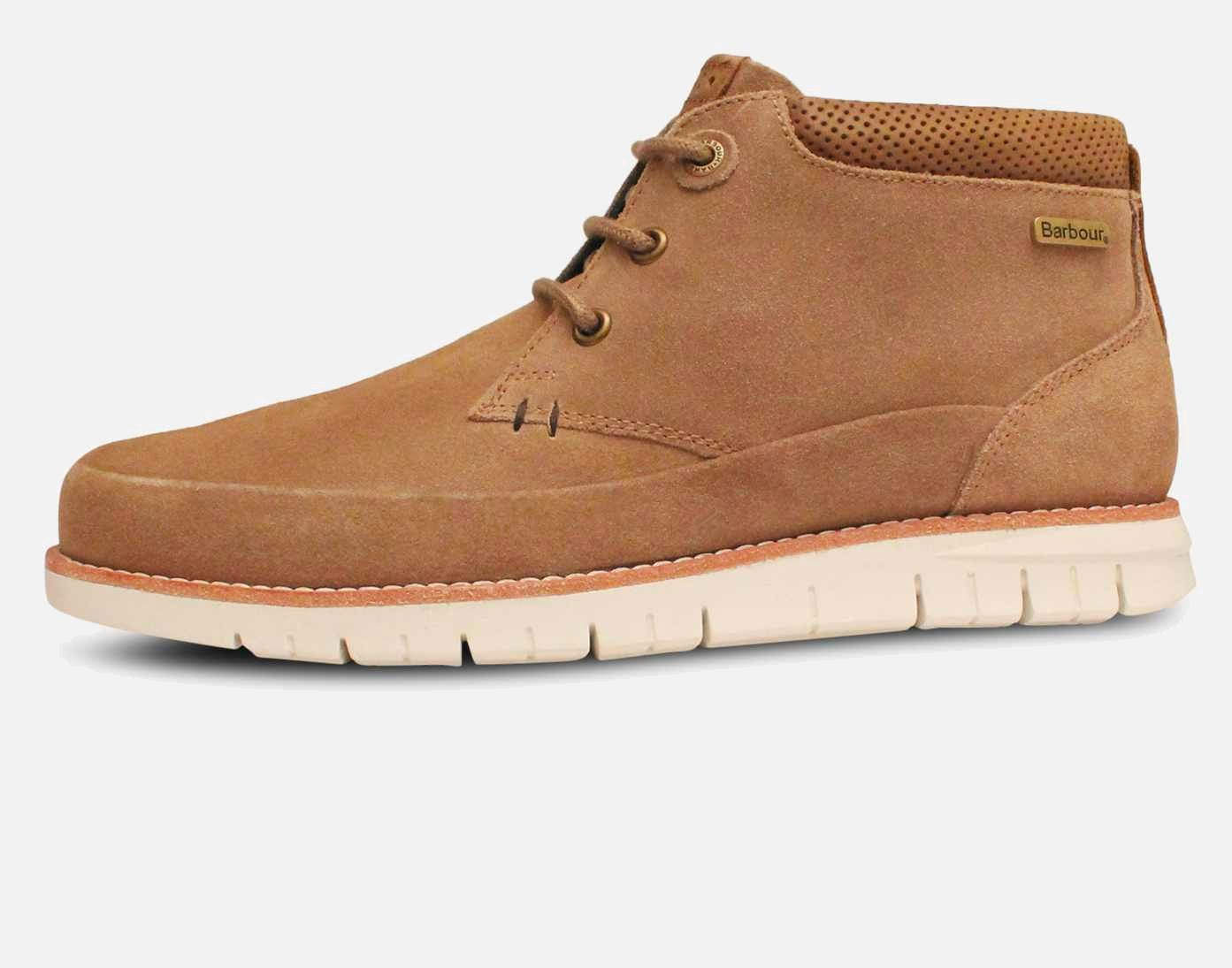 Barbour Nelson III Lightweight Light Sand Suede Boots