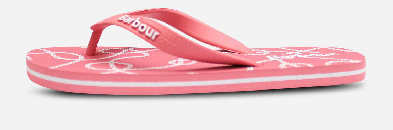 Barbour Designer Flip Flop Sandals in Pink