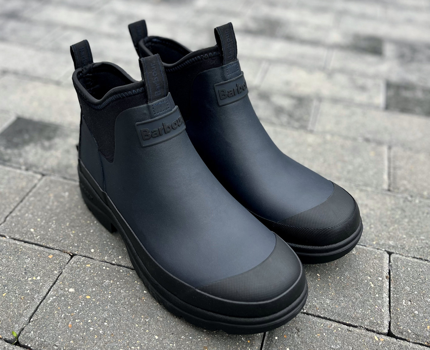 Barbour Navy Blue Mens Waterproof Wellington Chelsea Boot