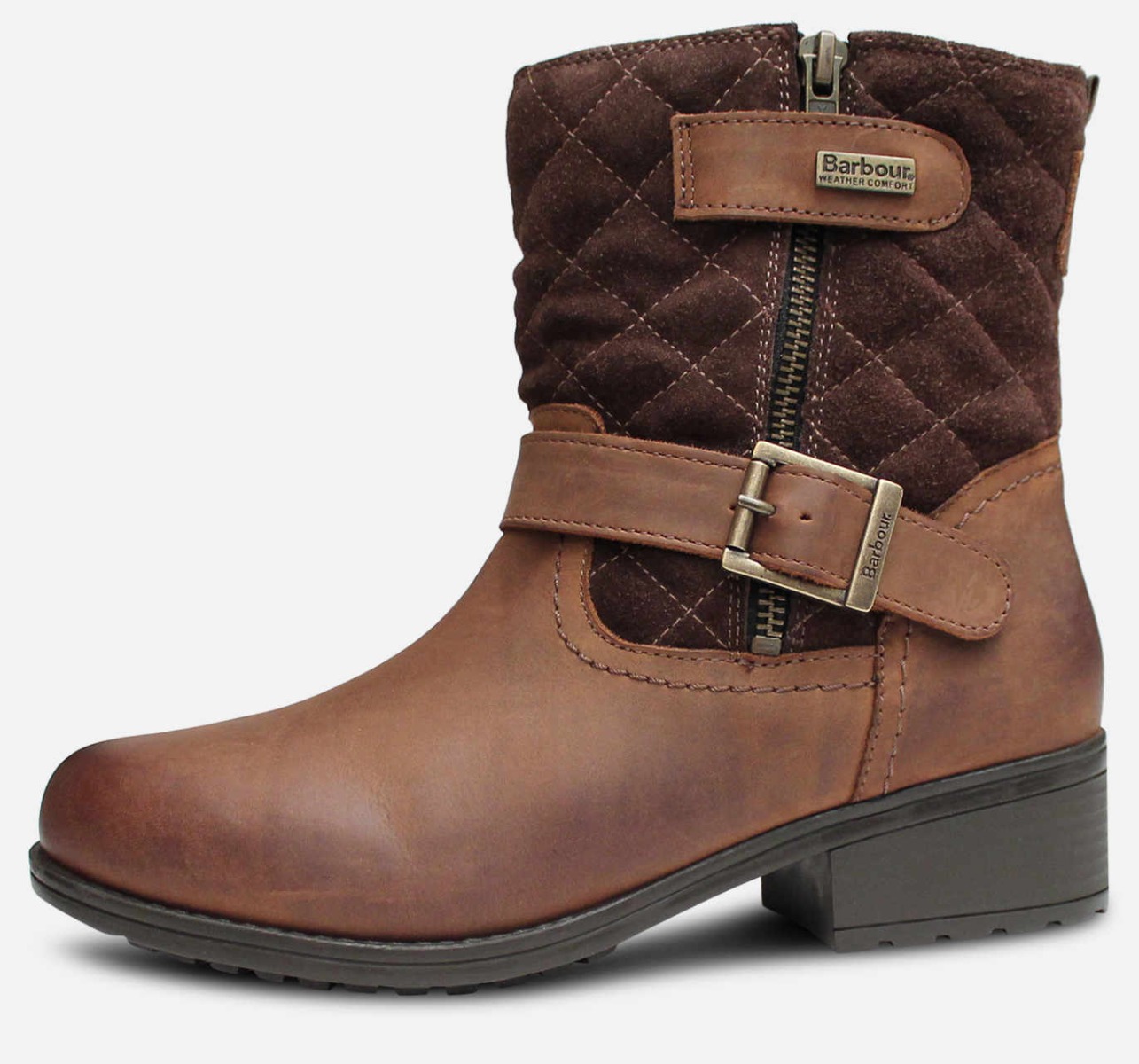 Barbour Sienna II Dark Brown Quilted Ankle Boots