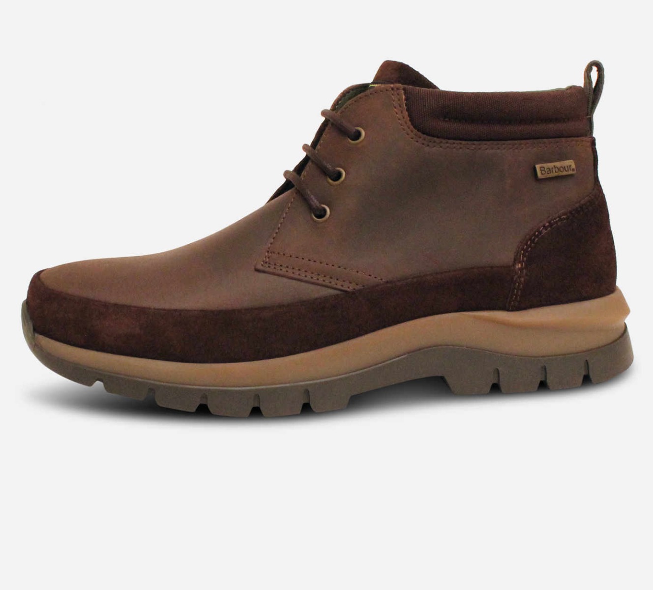 Barbour Mens Chocolate Brown Designer Lace Up Boots