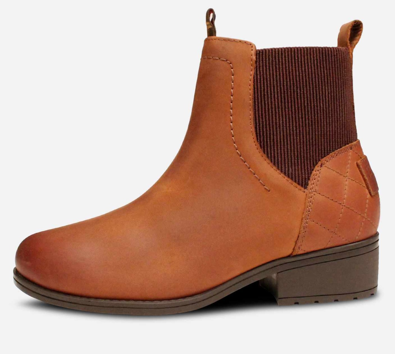 Barbour Eden Heeled Ankle Chelsea Boots In Brown