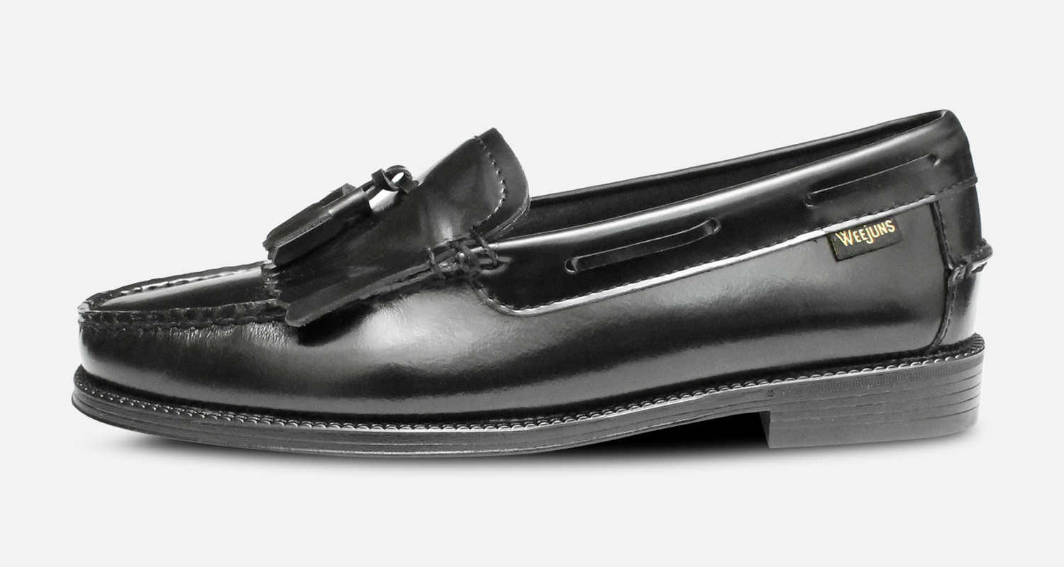 Bass Rubber Sole Ladies Esther Kiltie Black Loafer Shoes