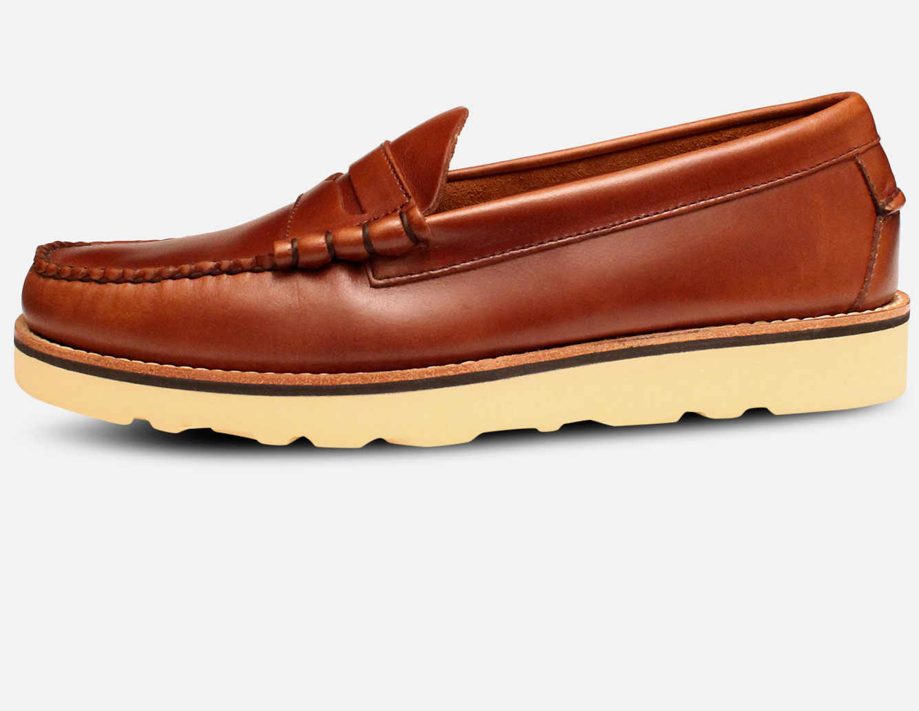 Bass Weejun Larson Designer Wedge Sole Penny Loafers