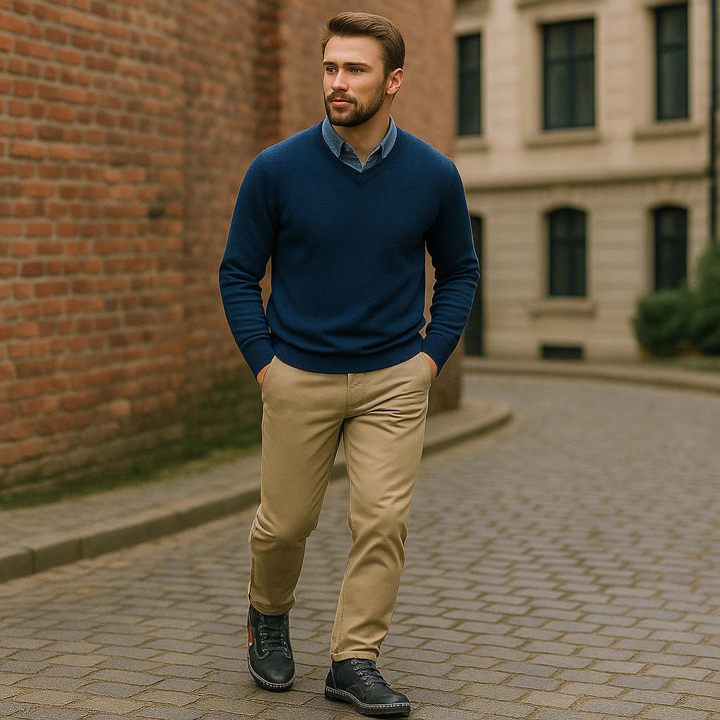 Black & Grey Leather Lace Up Whipstitch Sneakers