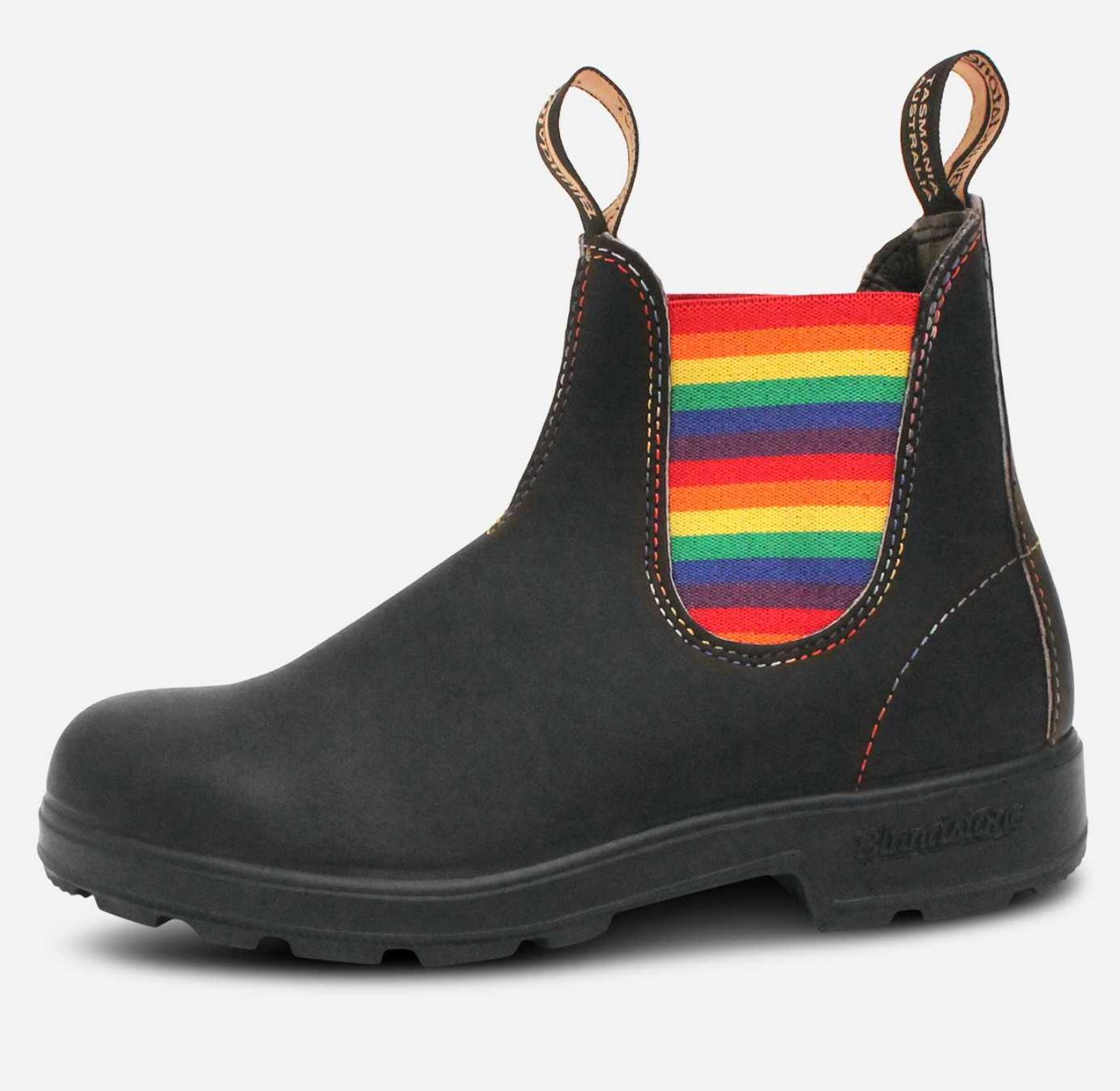 Womens Blundstone Rainbow Elastic Black Chelsea Boots