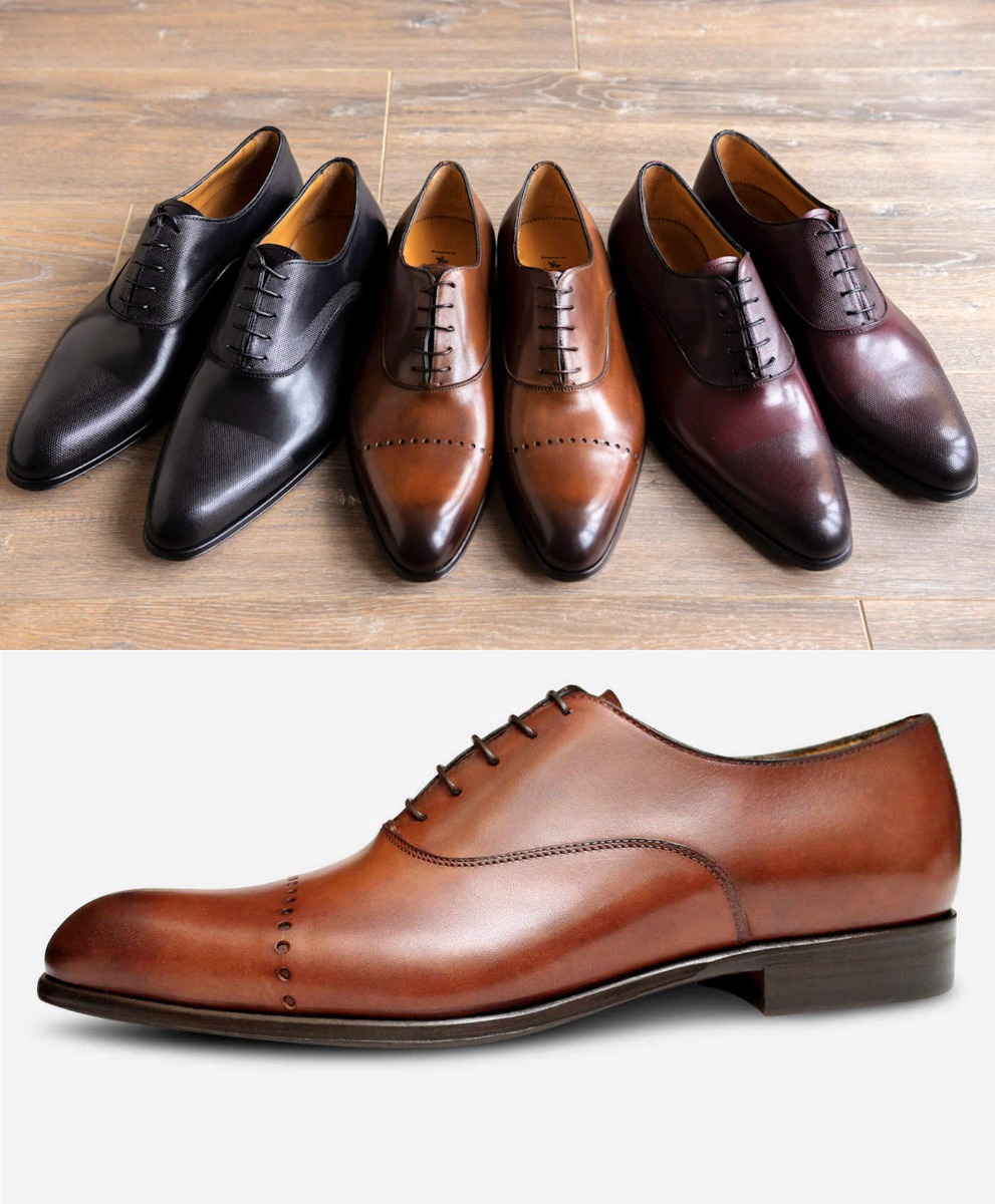 Formal Italian Oxford Lace Shoes Brown Leather