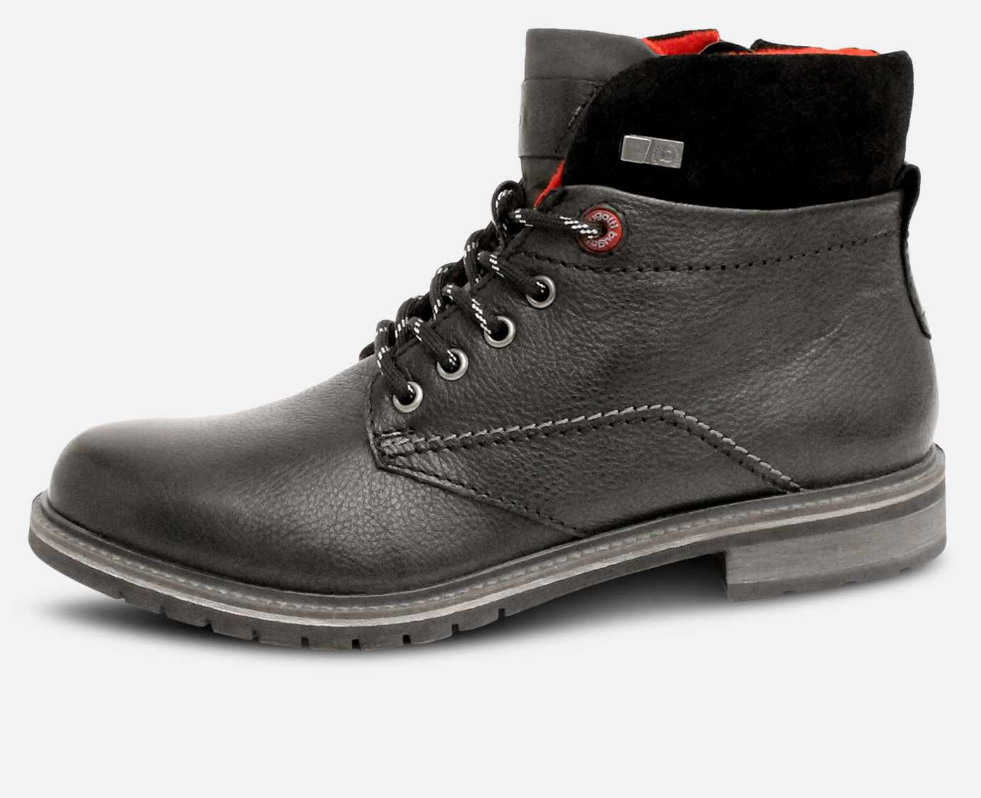 Bugatti Warm Fleece Lined Black Trekking Boots for Men