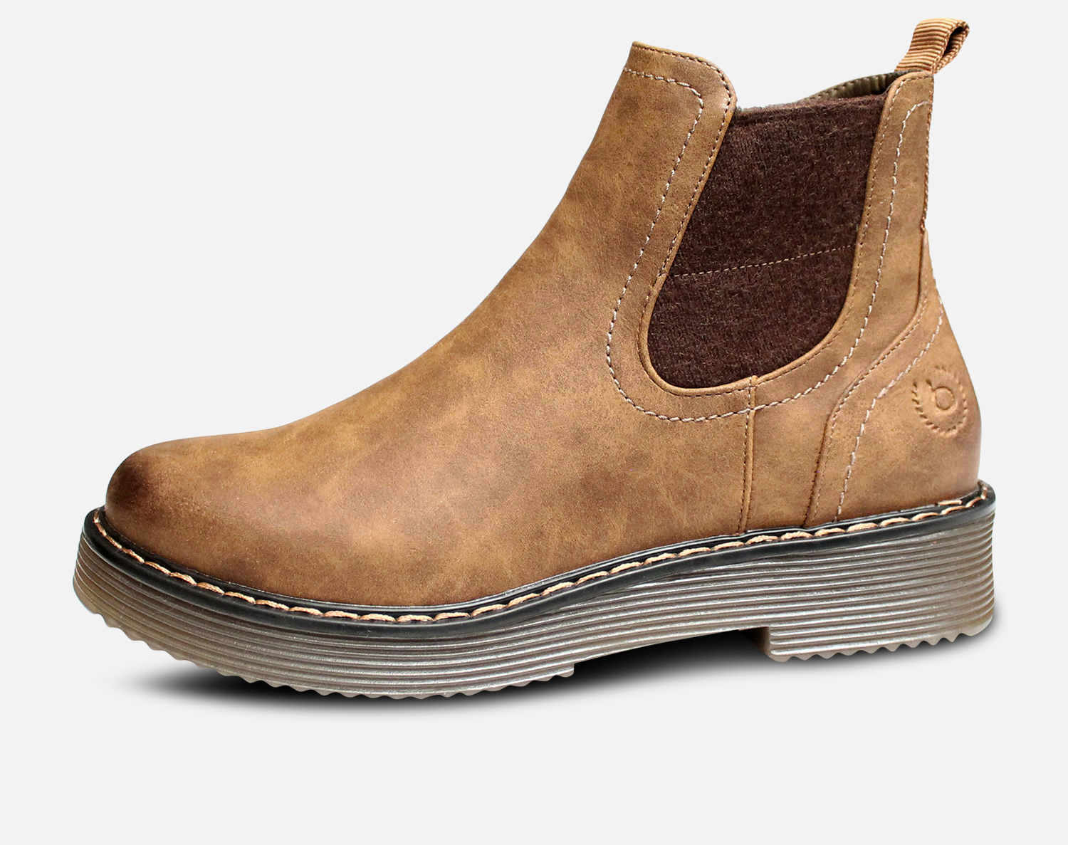 Slip On Chelsea Boots in Rustic Brown by Bugatti Shoes