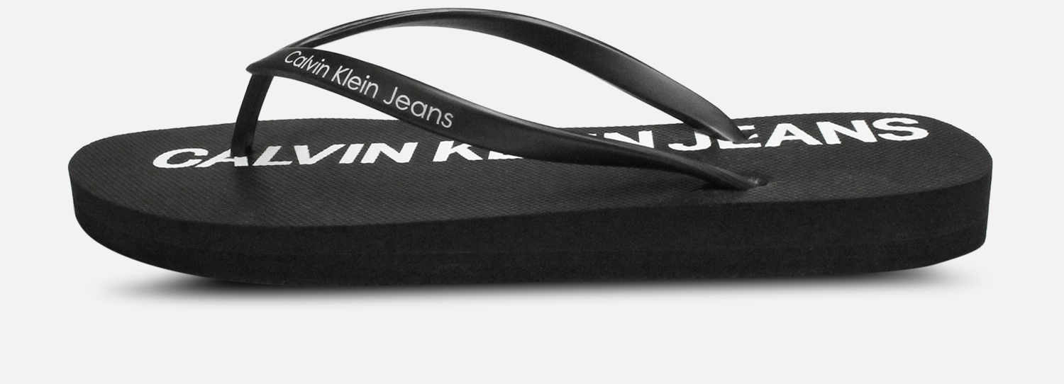 Calvin Klein Womens Designer Dori Flip Flop Sandals in Black