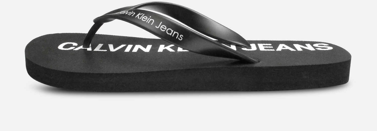 Calvin Klein Mens Errol Jelly Flip Flops in Black