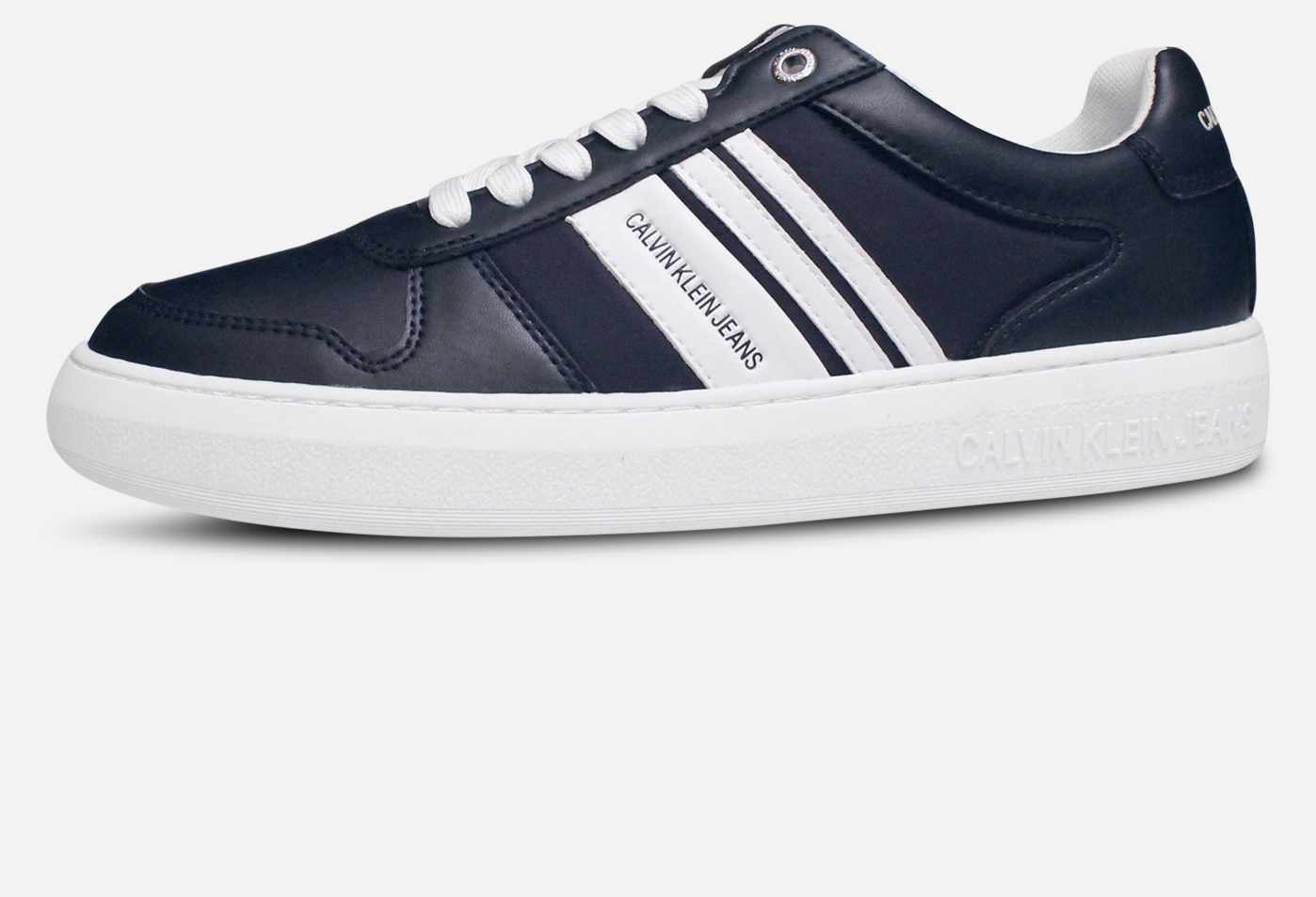 Calvin Klein Dark Navy Lace Up Designer Cupsole Shoes