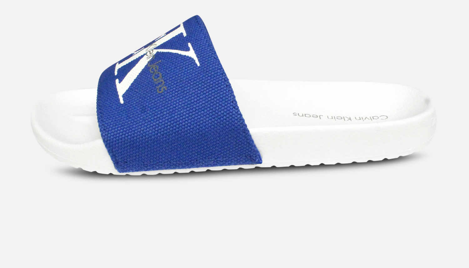 Calvin Klein Mens Viggo Pool Sliders in Nautical Blue