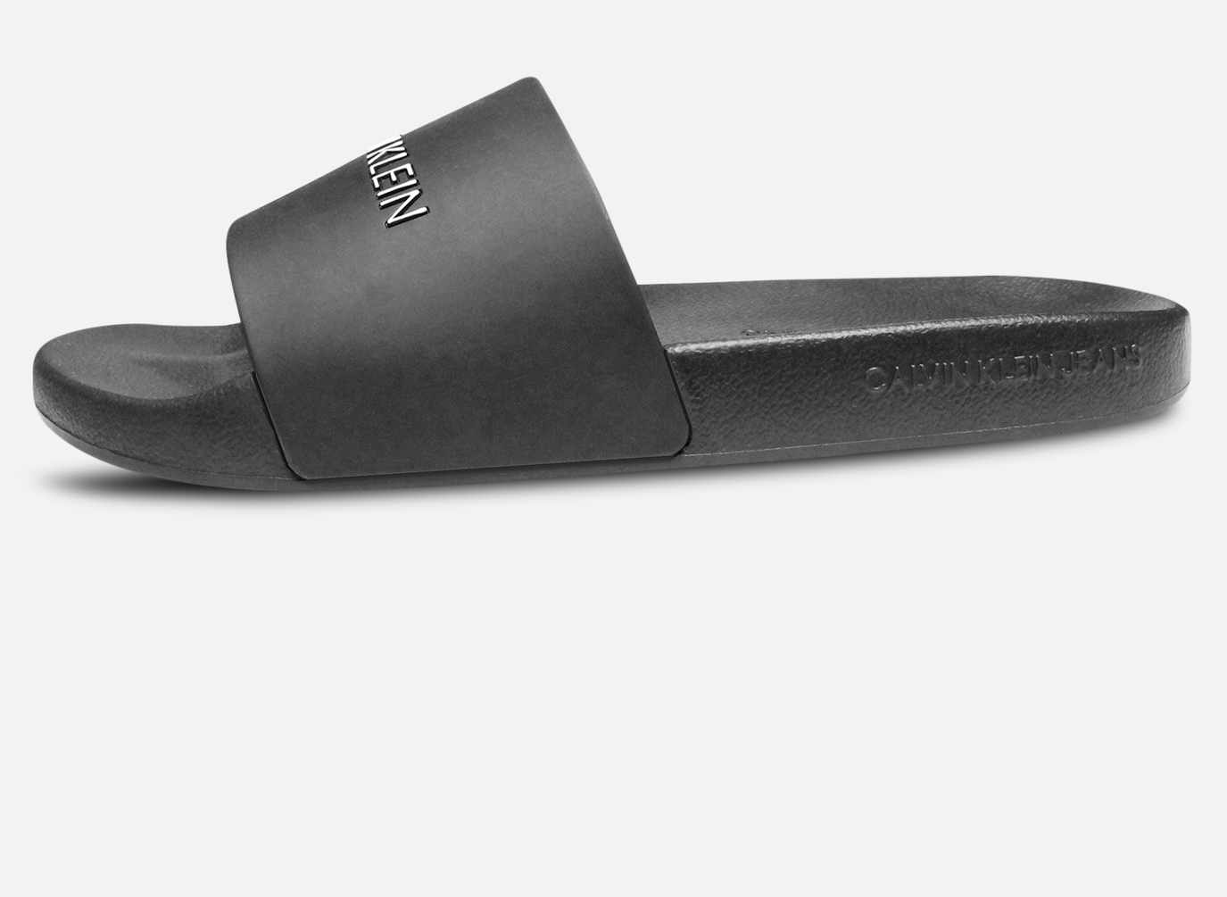 Luxury Calvin Klein Womens Designer Black Slider Sandal