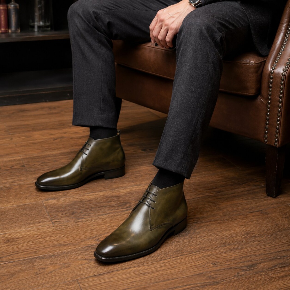 Royal Forest Green Chukka Boots Carlos Santos Shoes