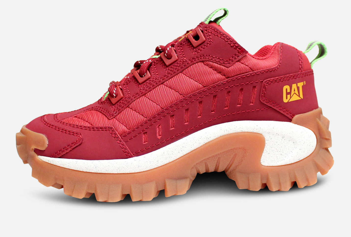 Caterpillar Dark Red Chunky Intruder Trainers for Women