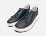 Anatomic Comfort Lace Up Training Shoes in Navy Blue Leather
