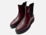 Barbour Burgundy Polished Designer Chelsea Boot Brogues