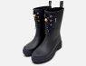 Barbour Black & Gold Waterproof High Heel Walking Boots