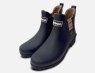 Barbour Warm Lined Navy Tartan Chelsea Boot Welly
