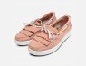 Barbour Pink Suede Deck Shoes with Klara White Sole