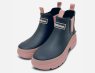 Barbour Dark Navy & Pink Waterproof Nimbus Chelsea Boot Welly