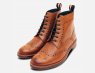 Tan Leather Wingtip Sherman Premium Wingtip Brogue Boot