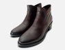 Dark Brown Womens Nappa Leather Heeled Ankle Zip Boot